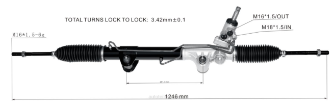Autoteile Großhandel B281B - Servolenkungsgetriebe 52109984ah 97390 1020219 52109970aa 22-389 8Z6P2792 DODGE/CHRYSLER
