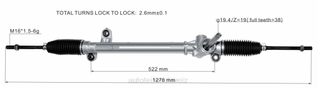 Motorrad Ersatzteile Großhandel - Servolenkungsgetriebe jx6c-3a500-ad 8Z6P2664 FORD