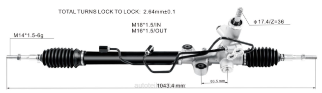Motorrad Ersatzteile - Servolenkungsgetriebe 53601-snb-t02 8Z6P2535 HONDA