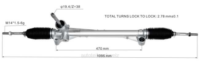 Autoteile Großhandel - Servolenkungsgetriebe 23863012 8Z6P2833 ROEWE