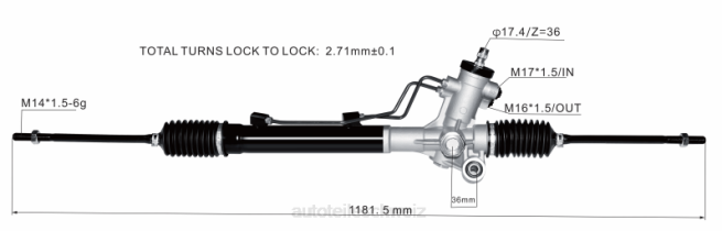 Autoteile Großhandel B251B - Servolenkungsgetriebe 44250-42032 8Z6P2492 TOYOTA