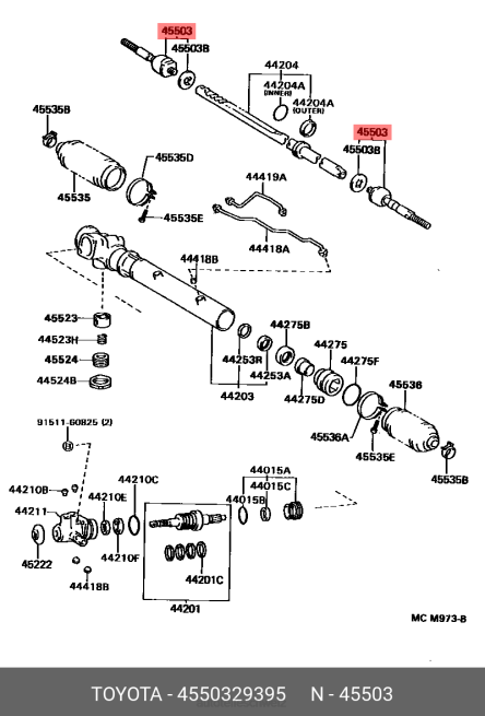 Autoteile Schweiz Shop - Spurstangenkopf 45503-29395 Lenkstangenende-Unterbaugruppe 8Z6P349 DAIHATSU