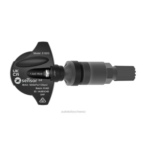 Autoteile Schweiz - Holden OEM-Ersatz-TPMS-Sensor – OEM-Teilenummer 22853740, Frequenz 433 MHz VBZZ1976 Ventilschaft aus Metall – dunkelgrau